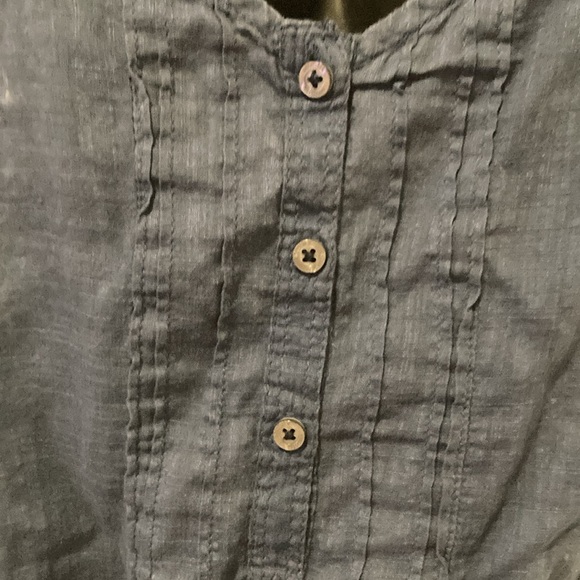 80’s Hollister Blue Button Up Adjustable straps w/ adjustable waist draw… - Picture 3 of 7